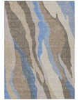LOOMLAN Rugs Petala Brown Washable Indoor-Outdoor Rug