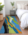 LOOMLAN Rugs Petala Denim Washable Indoor-Outdoor Rug