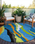 LOOMLAN Rugs Petala Denim Washable Indoor-Outdoor Rug