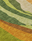 LOOMLAN Rugs Petala Green Washable Indoor-Outdoor Rug