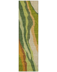 LOOMLAN Rugs Petala Green Washable Indoor-Outdoor Rug