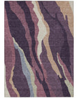 LOOMLAN Rugs Petala Plum Washable Indoor-Outdoor Rug