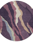 LOOMLAN Rugs Petala Plum Washable Indoor-Outdoor Rug