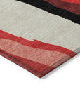 LOOMLAN Rugs Petala Red Washable Indoor-Outdoor Rug