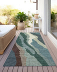 LOOMLAN Rugs Petala Sage Washable Indoor-Outdoor Rug