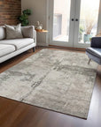 LOOMLAN Rugs Pliora Ivory Washable Indoor-Outdoor Rug