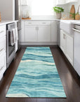 LOOMLAN Rugs Prestina Teal Washable Indoor-Outdoor Rug