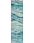 LOOMLAN Rugs Prestina Teal Washable Indoor-Outdoor Rug