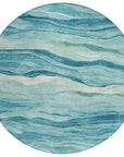 LOOMLAN Rugs Prestina Teal Washable Indoor-Outdoor Rug