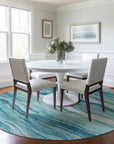 LOOMLAN Rugs Prestina Teal Washable Indoor-Outdoor Rug