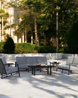 Prism High Back Deep Sofa Set With Tables - LOOMLAN - Castelle - Outdoor Lounge Sets