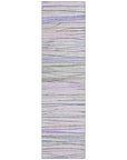 LOOMLAN Rugs Prizme Purple Washable Indoor-Outdoor Rug