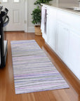 LOOMLAN Rugs Prizme Purple Washable Indoor-Outdoor Rug