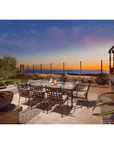 Provence Glass Top Outdoor Dining Table - LOOMLAN - Sunset West - Outdoor Dining Tables