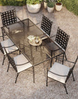 Provence Glass Top Outdoor Dining Table - LOOMLAN - Sunset West - Outdoor Dining Tables