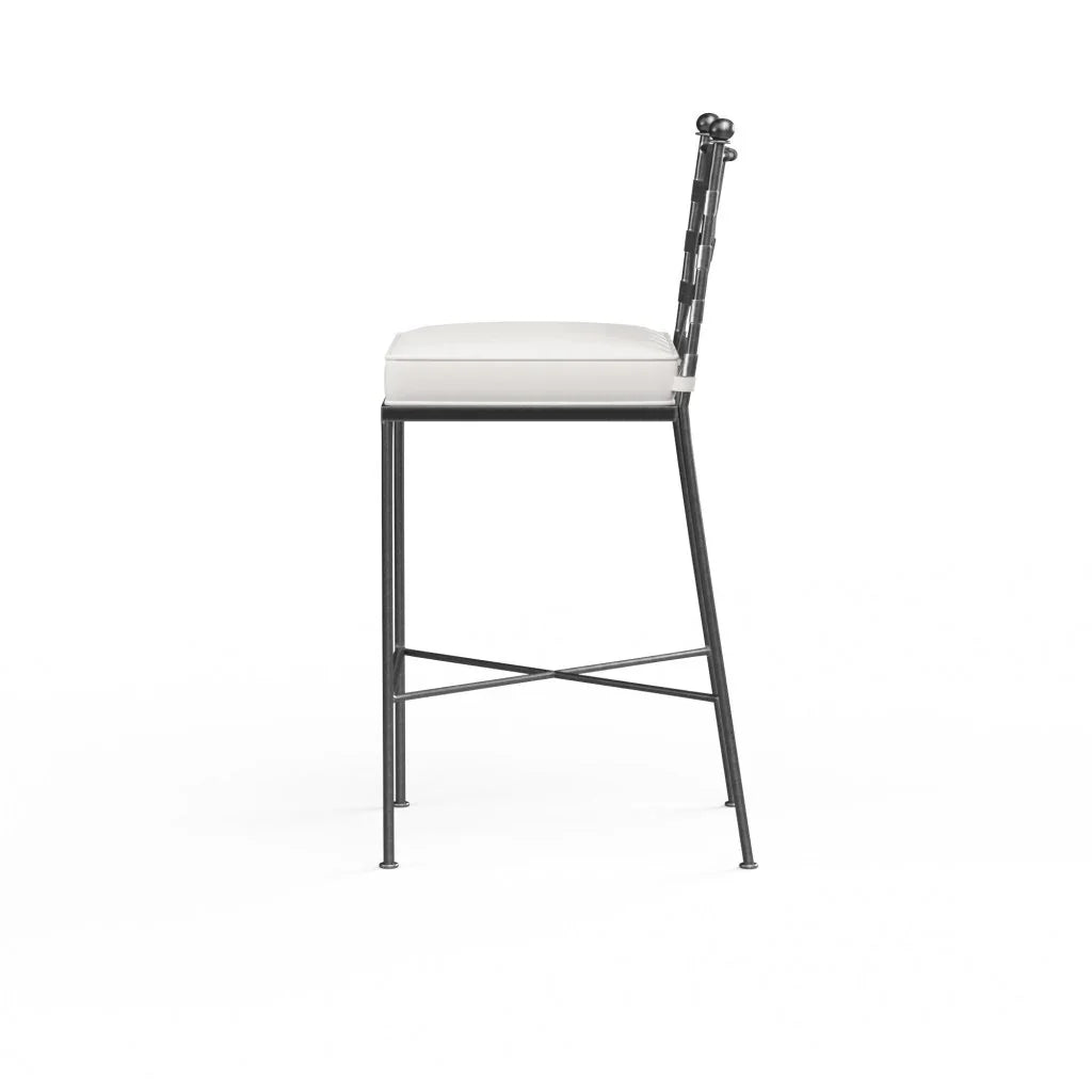 Provence Sunbrella Outdoor Bar Stool - LOOMLAN - Sunset West - Outdoor Bar Stools