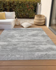 LOOMLAN Rugs Pyrelle Gray Washable Indoor-Outdoor Rug