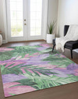 LOOMLAN Rugs Quilene Green Washable Indoor-Outdoor Rug