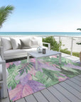 LOOMLAN Rugs Quilene Green Washable Indoor-Outdoor Rug