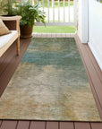 LOOMLAN Rugs Raffira Green Washable Indoor-Outdoor Rug