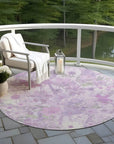 LOOMLAN Rugs Raimana Purple Washable Indoor-Outdoor Rug