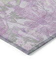 LOOMLAN Rugs Raimana Purple Washable Indoor-Outdoor Rug