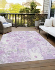 LOOMLAN Rugs Raimana Purple Washable Indoor-Outdoor Rug