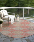 LOOMLAN Rugs Rapsodea Orange Washable Indoor-Outdoor Rug
