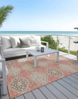 LOOMLAN Rugs Rapsodea Orange Washable Indoor-Outdoor Rug