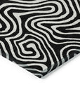 LOOMLAN Rugs Raya Black Washable Indoor-Outdoor Rug