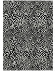 LOOMLAN Rugs Raya Black Washable Indoor-Outdoor Rug