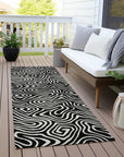 LOOMLAN Rugs Raya Black Washable Indoor-Outdoor Rug