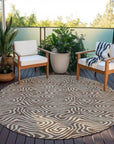 LOOMLAN Rugs Raya Brown Washable Indoor-Outdoor Rug