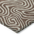 LOOMLAN Rugs Raya Brown Washable Indoor-Outdoor Rug