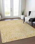 LOOMLAN Rugs Raya Gold Washable Indoor-Outdoor Rug
