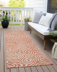 LOOMLAN Rugs Raya Orange Washable Indoor-Outdoor Rug