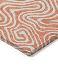 LOOMLAN Rugs Raya Orange Washable Indoor-Outdoor Rug