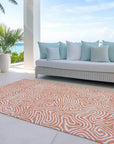 LOOMLAN Rugs Raya Orange Washable Indoor-Outdoor Rug