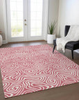 LOOMLAN Rugs Raya Pink Washable Indoor-Outdoor Rug