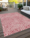 LOOMLAN Rugs Raya Pink Washable Indoor-Outdoor Rug