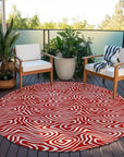 LOOMLAN Rugs Raya Red Washable Indoor-Outdoor Rug