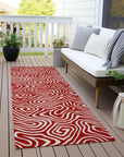 LOOMLAN Rugs Raya Red Washable Indoor-Outdoor Rug
