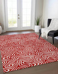 LOOMLAN Rugs Raya Red Washable Indoor-Outdoor Rug