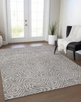 LOOMLAN Rugs Raya Taupe Washable Indoor-Outdoor Rug
