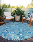LOOMLAN Rugs Raya Teal Washable Indoor-Outdoor Rug