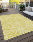 LOOMLAN Rugs Raya Yellow Washable Indoor-Outdoor Rug