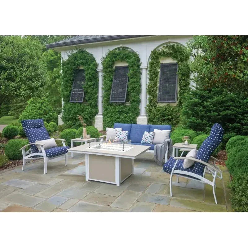 Rectangular Polymer Chat Height Fire Table - LOOMLAN - Telescope - Outdoor Fire Tables