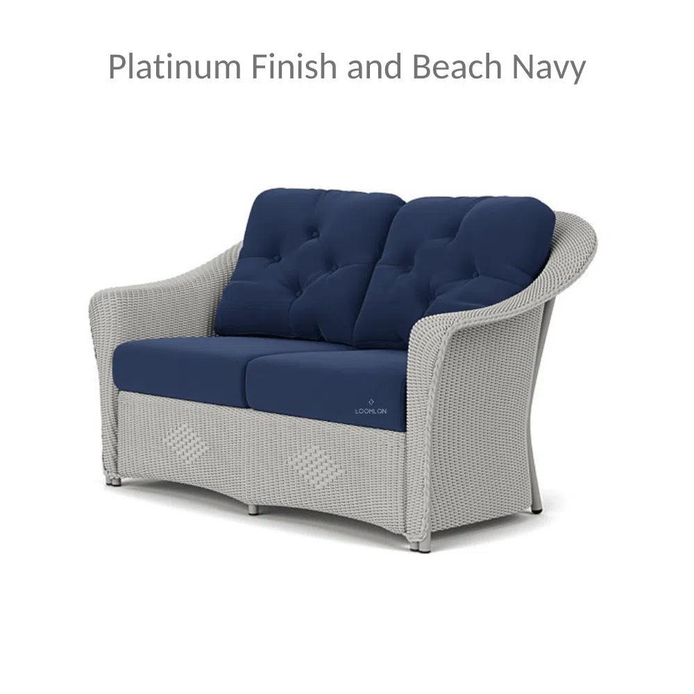 Reflections Loveseat 5PC Lounge Set Chairs & Tables - LOOMLAN - Lloyd Flanders - Outdoor Lounge Sets