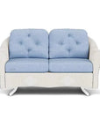 Lloyd Flanders Reflections Wicker Glider Loveseat Sunbrella Cushions