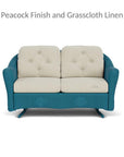 Lloyd Flanders Reflections Wicker Glider Loveseat Sunbrella Cushions
